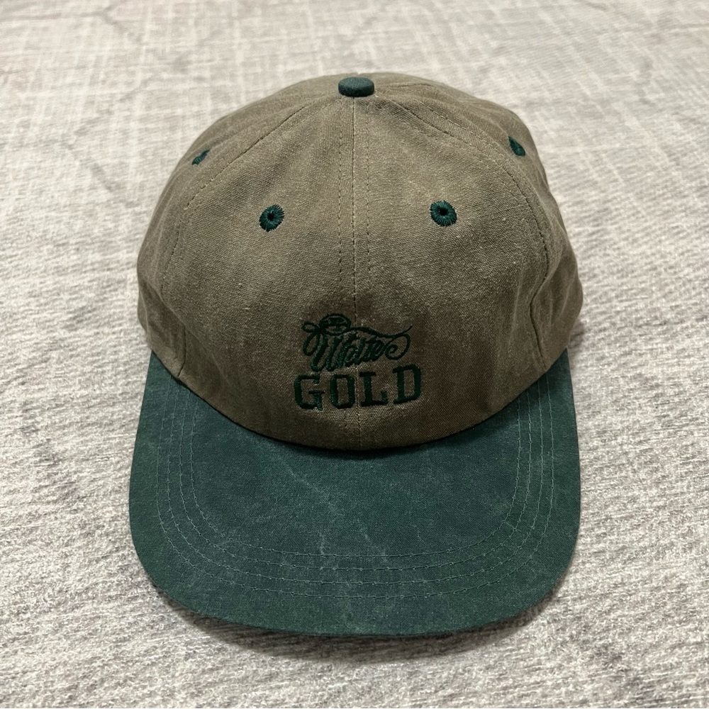 Vintage 1980s White Gold Pope & Talbot Brown/Green Adjustable Strapback Hat